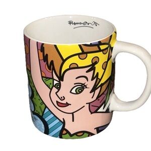 Disney Romero BRITTO Tinker Bell 2011 Ceramic Mug Coffee Cup Graphic Print